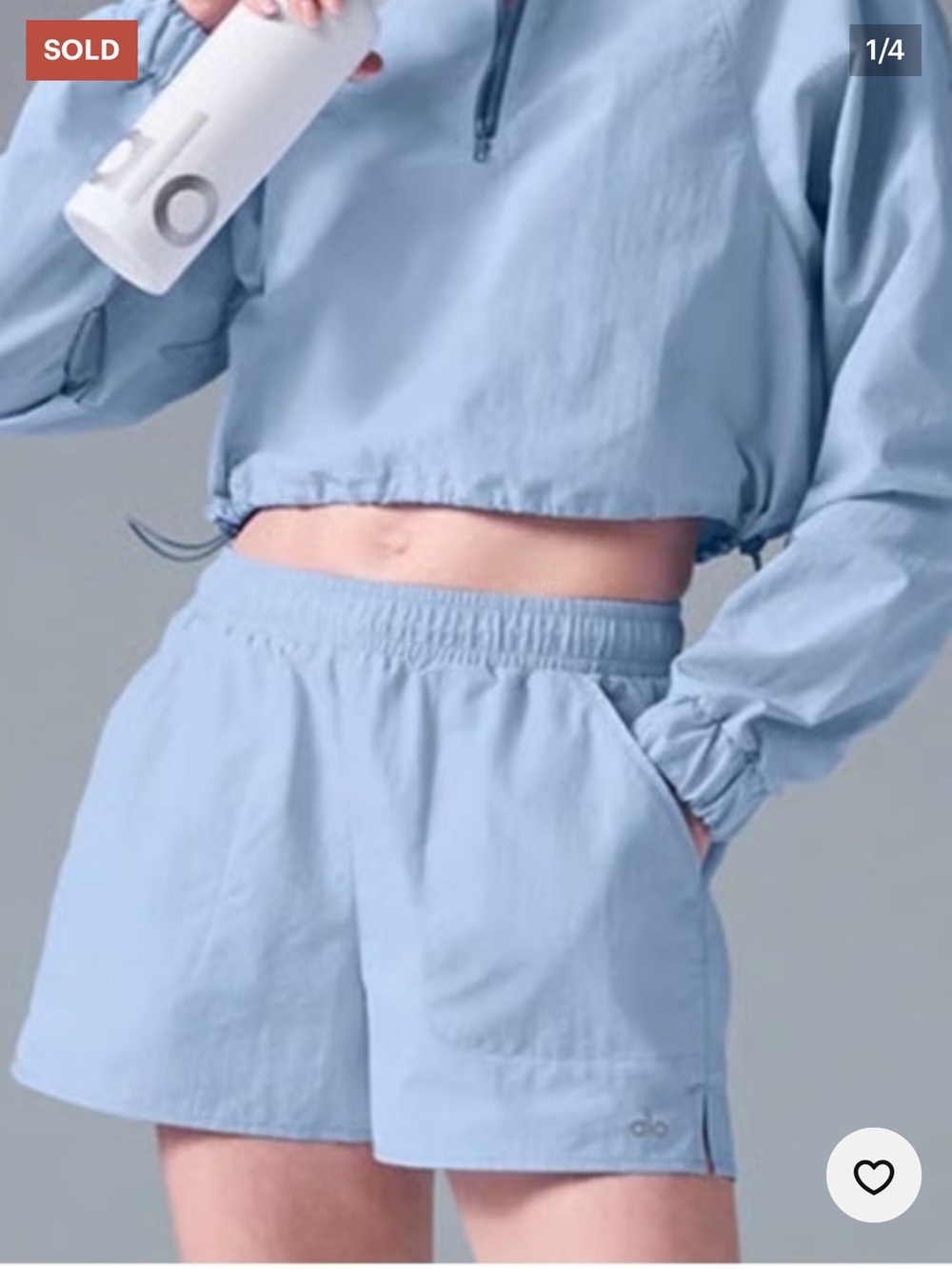 ALO alumni seashell blue shorts